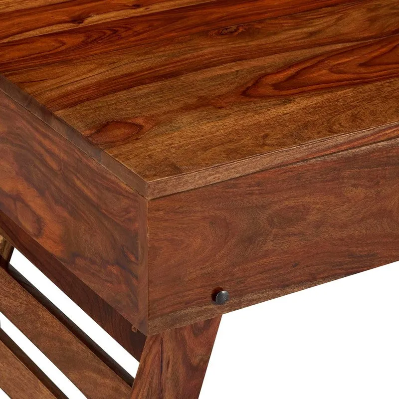 Servo Sheesham Wooden Center Table - Brown media 7