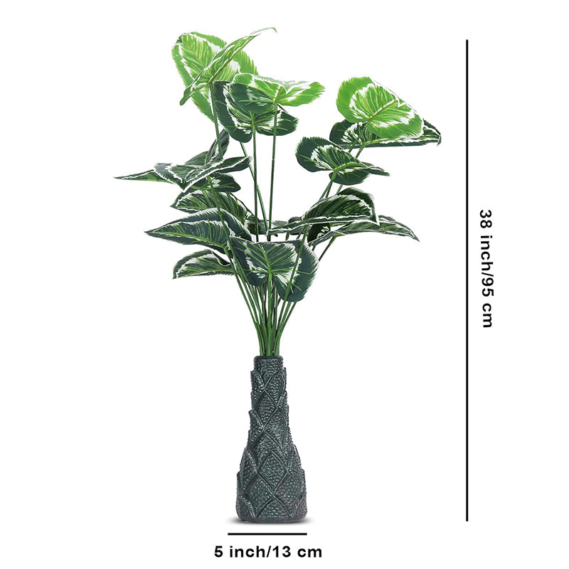 Infinita Artificial Philodendron With Black Plastic Pot - 3 Feet media 8
