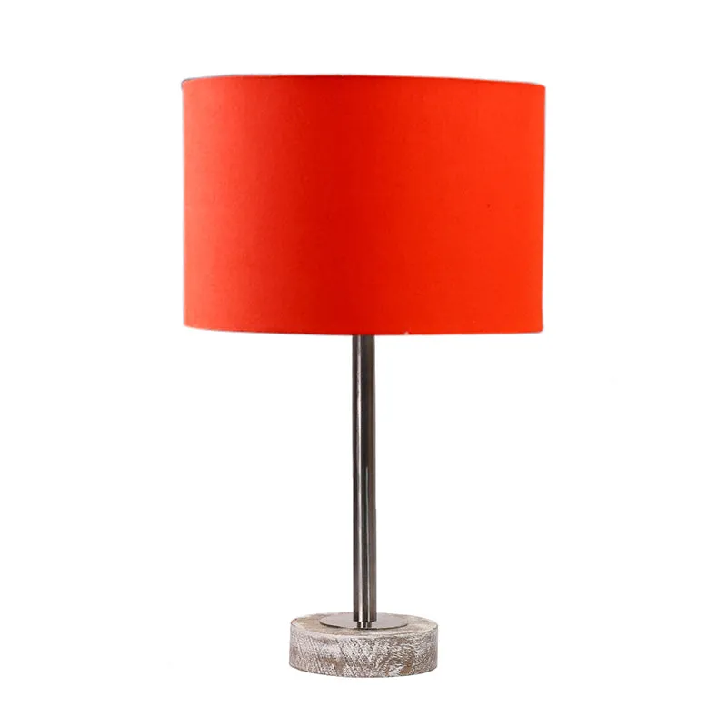 Cotin I Rodin Wooden Table Lamp - Orange,Silver,White media 4