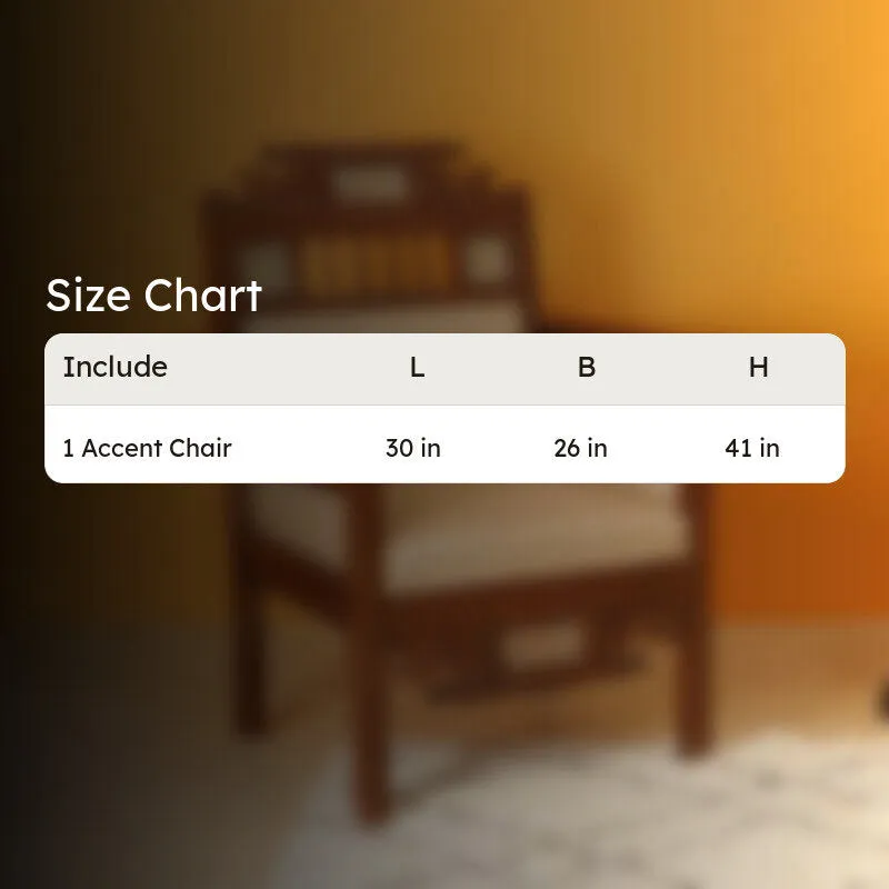 Maharaja Teak Wood Accent Chair media 9
