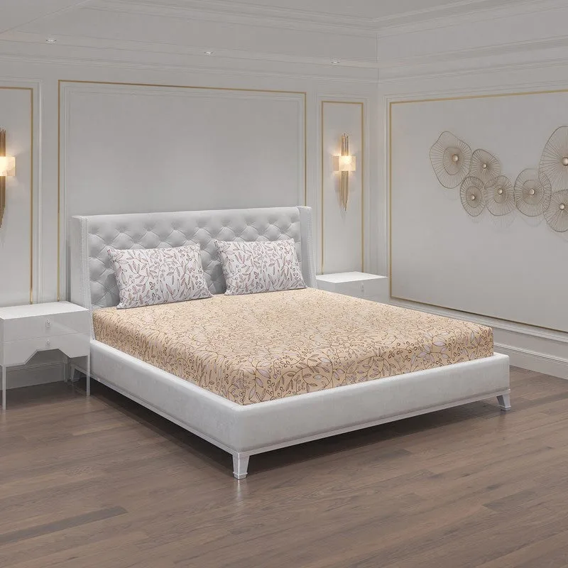 Monte Carlo Floria Luxe Cotton Bedheet (Beige) - 104 TC media 1