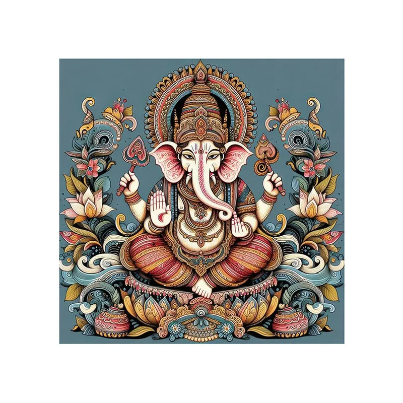 Alankara Ganesha Wall Painting media 5