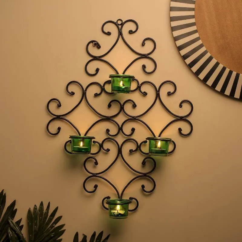 Victorian Candle Holder - Green media 1