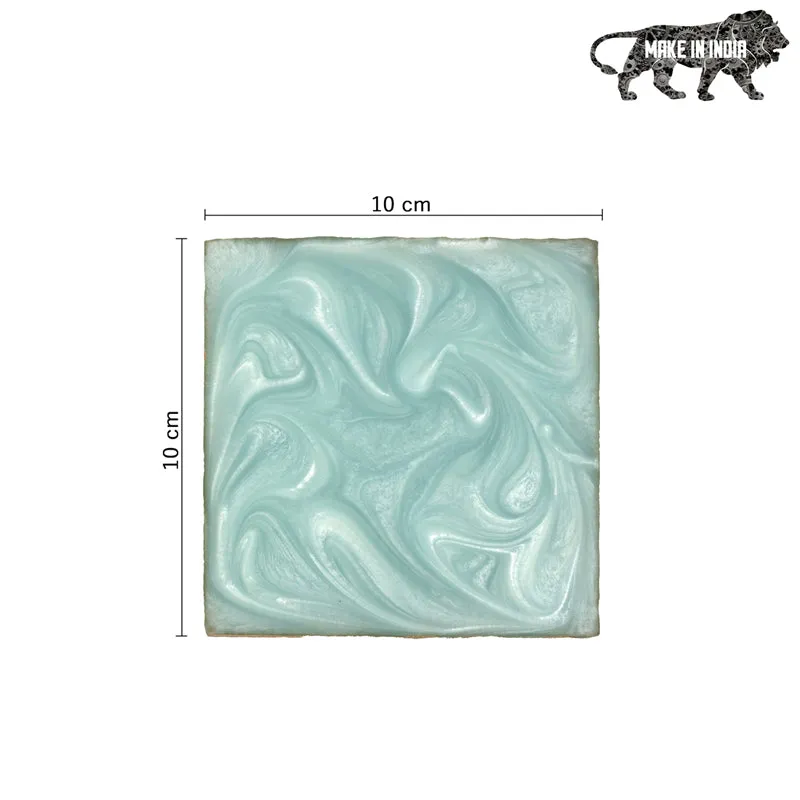 Nuxa Resin Coaster With Stand (Aqua) - Seven Piece Set media 6