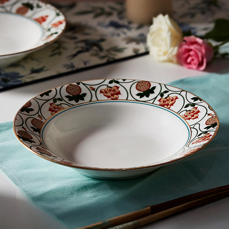 India Circus Fleurella Bone China Pasta Plate - Set Of Two media 4