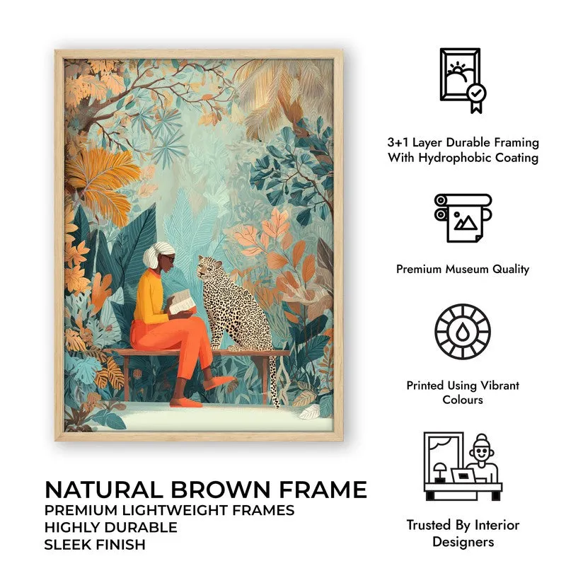 Aurevia Canvas Wall Painting With Brown Frame media 10