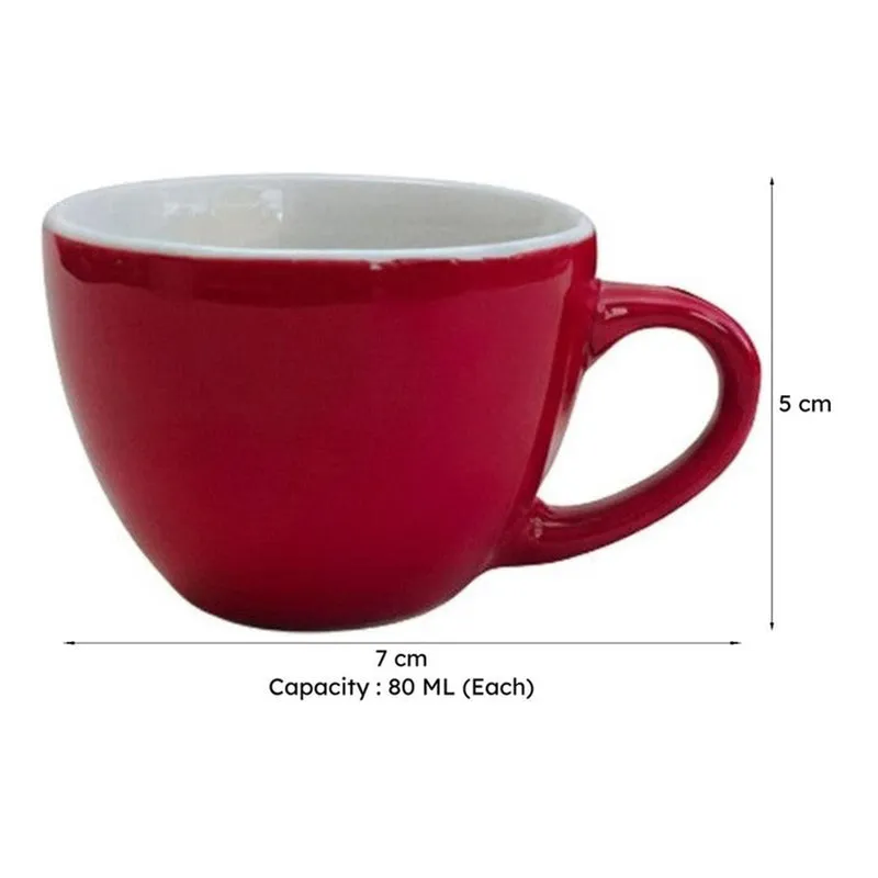 Mystic Ceramic Tea Cup (80 mL Each) - Set Of Two media 9