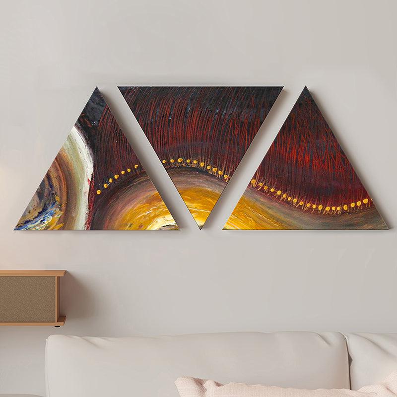 Earthen Nebula Abstract Canvas Wall Art - Set Of Three