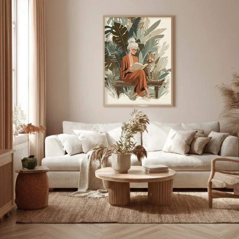 Wild Whimsy Canvas Wall Painting - Brown Frame media 5