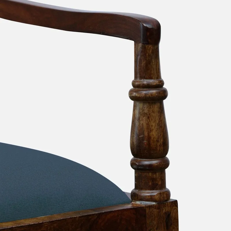 Stackon Rose Wood Accent Chair - Blue media 7