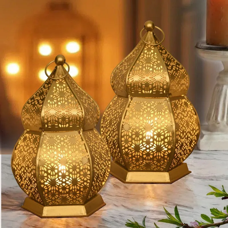 AuraFlicker Versatile Candle Holders (Gold) - Set Of Two media 1