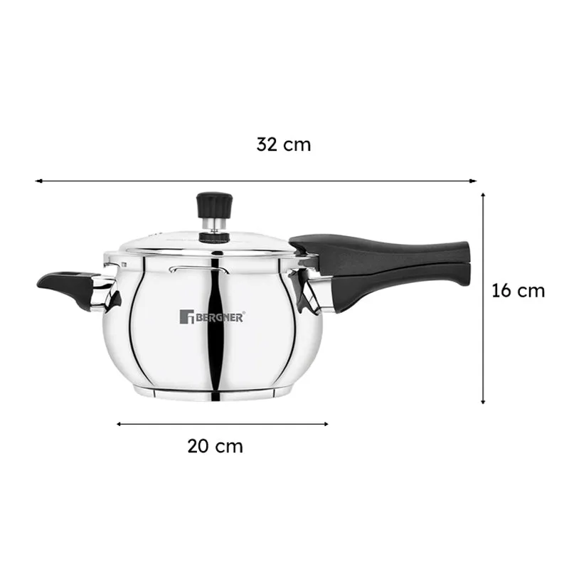 Bergner Induction Safe Pressure Cooker - 2000 ml/16 Inches media 9
