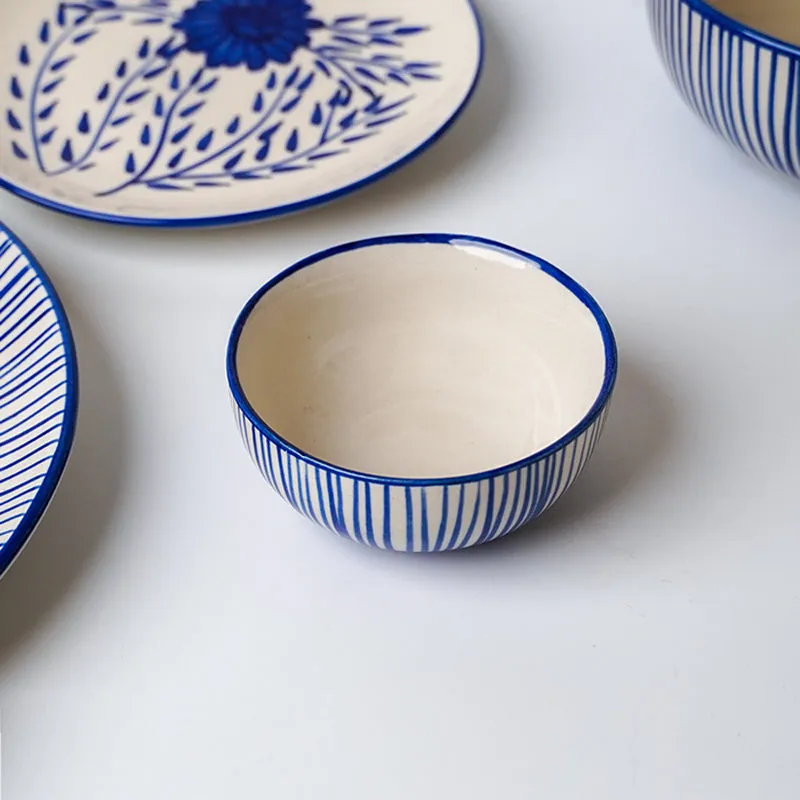 Fiora Handpainted Ceramic Dinner Set - 22 Piece Set media 4