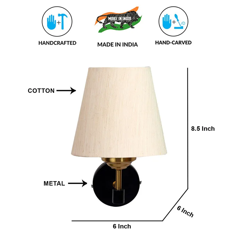 Aquilon Steel & Cotton Wall Lamp - Ivory media 6