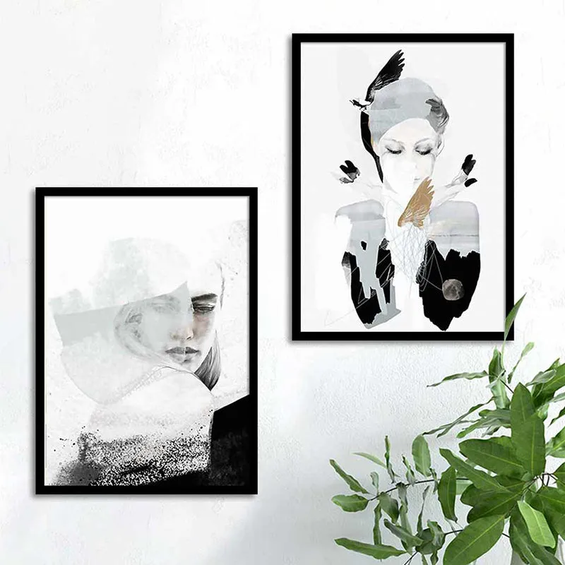 Ink In Water Forms Wall Art - Set Of Two media 1