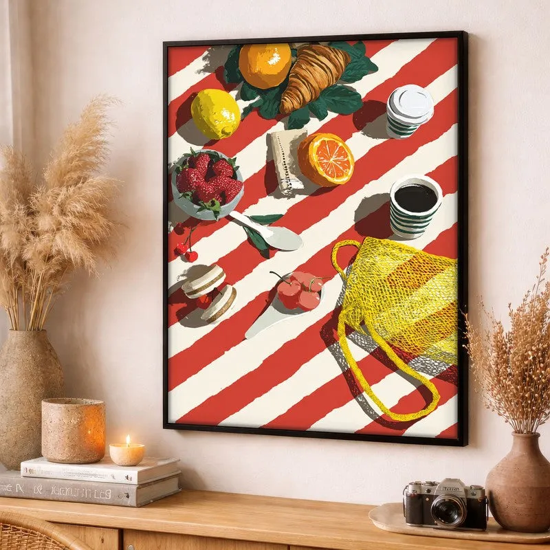 Bruncha Canvas Wall Painting With Black Frame media 3