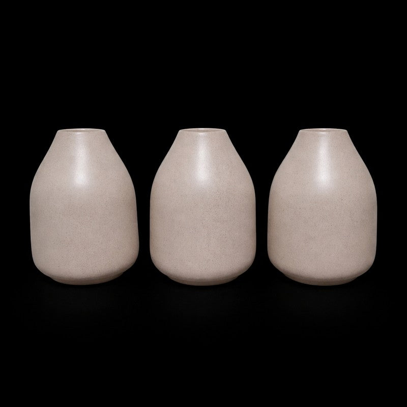 Whimsy Face Ceramic Vase - Set of Three media 6