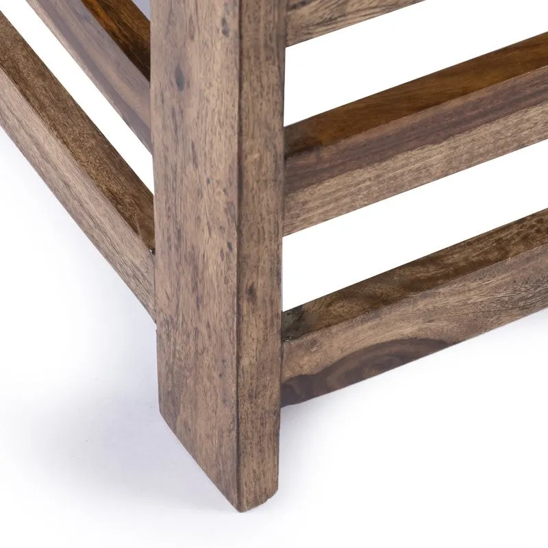 Texon Sheesham Wooden Bench with Cushions (Grey) - Four Piece Set media 8