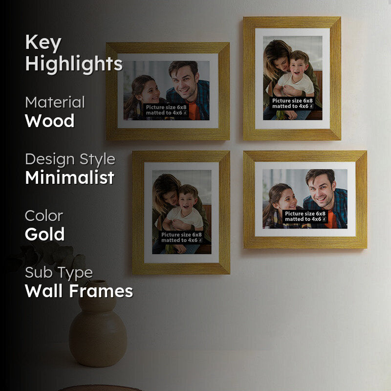Timberline Photo Frame (Gold) - Set Of Four media 2