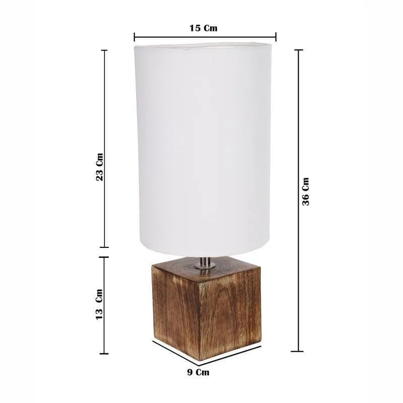 Introspection Fabric Table Lamp - White,Brown media 5