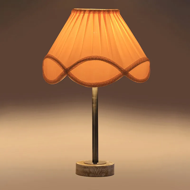 Valencia Rodin Wooden Table Lamp - OffWhite,Silver,White media 6