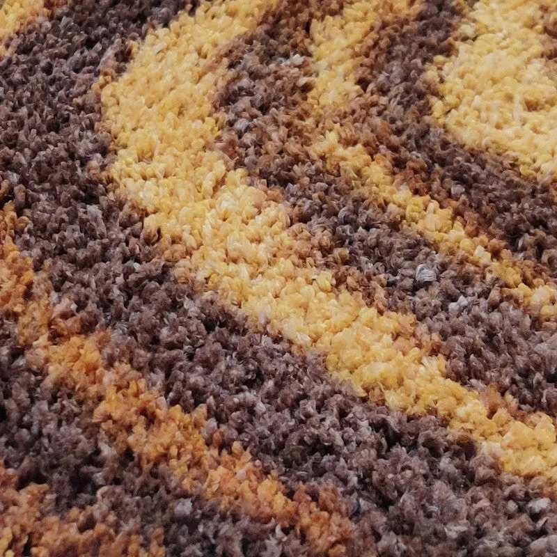 Meyric Abstract Micro Fiber Area Rug - Brown media 5