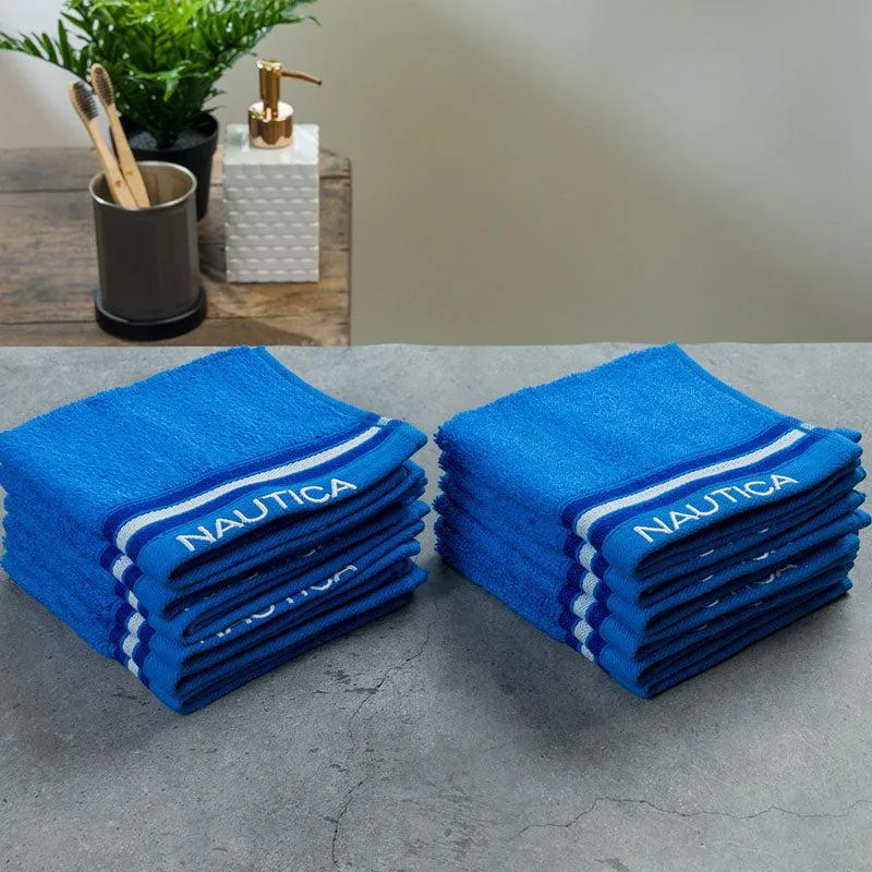 Nautica Dove Down Cotton Face Towel (Blue) - Set Of Twelve media 4