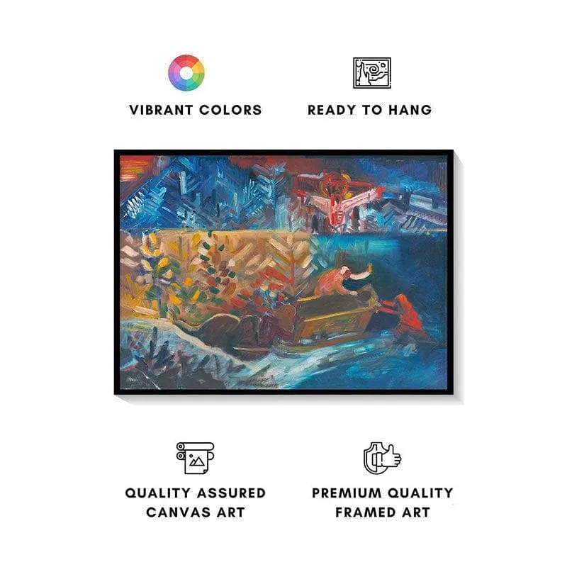Carrying The Sick Canvas Wall Painting - Black Frame media 4
