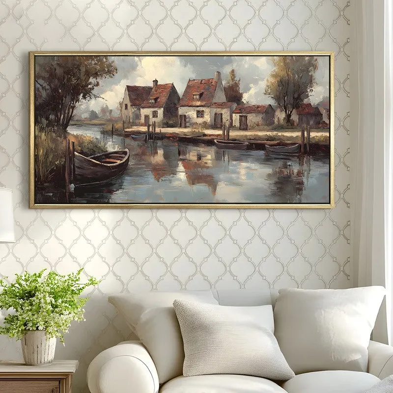 Resting Oars Canvas Wall Painting With Frame media 4