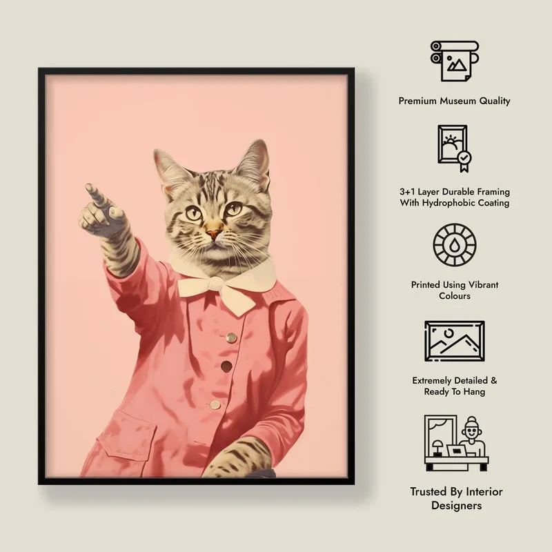 Disco Cat Archival Canvas Wall Art - Black Frame media 8