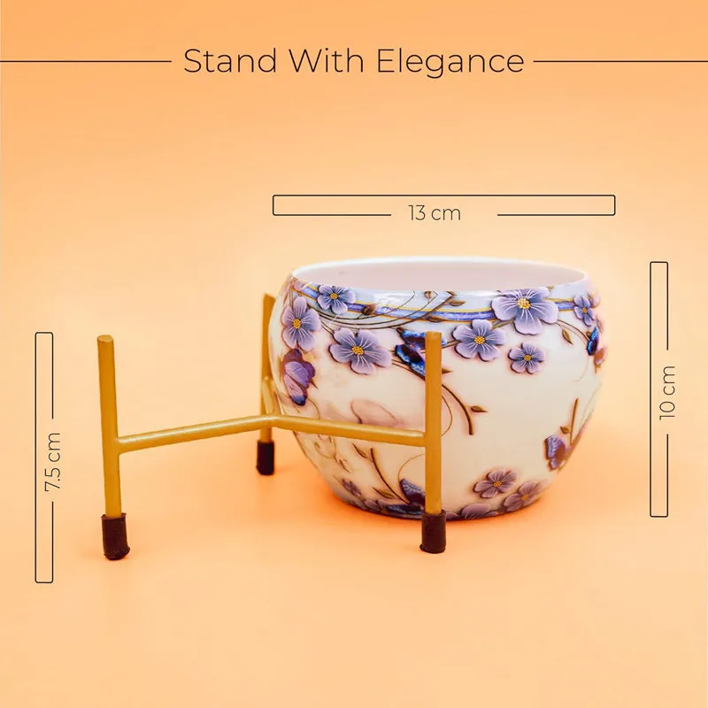 Kyari Perianth Metal Planter With Stand media 5