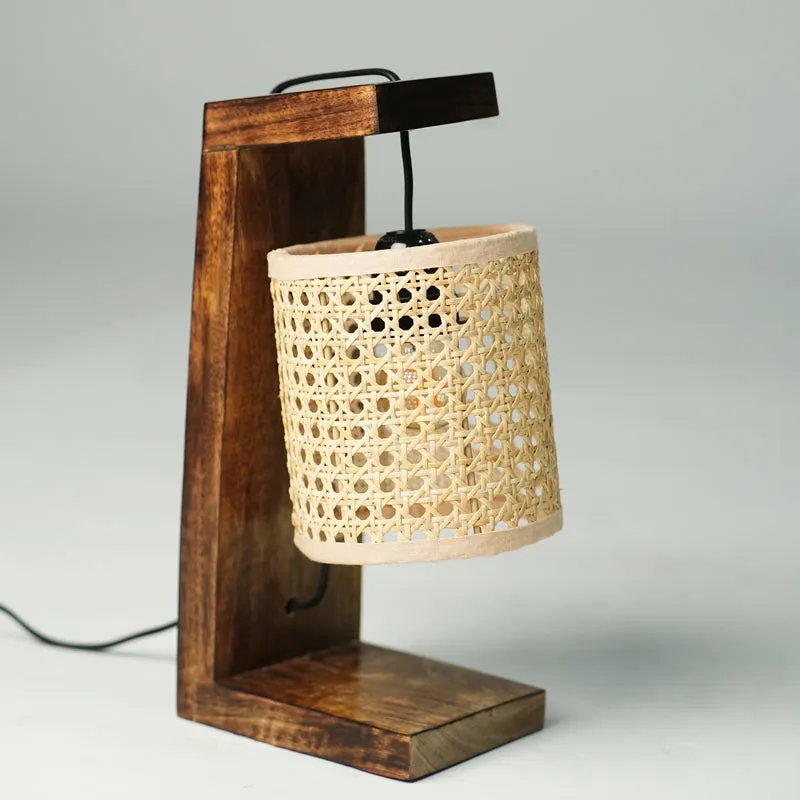 WickerLit Rattan Table Lamp - Beige,Brown media 5