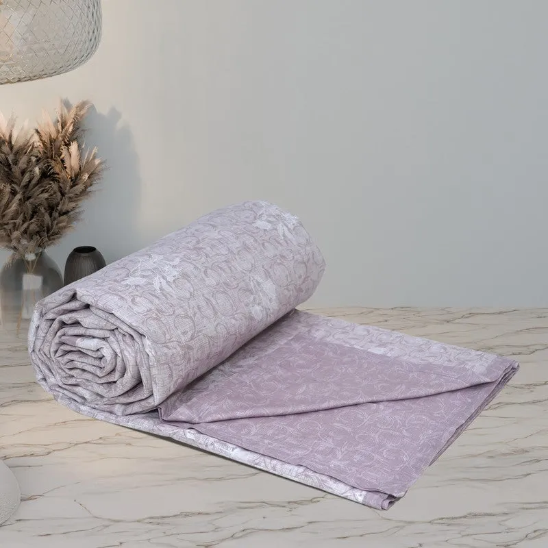 Little Petals Reversible Cotton Dohar (Purple,White) - 120 GSM media 4