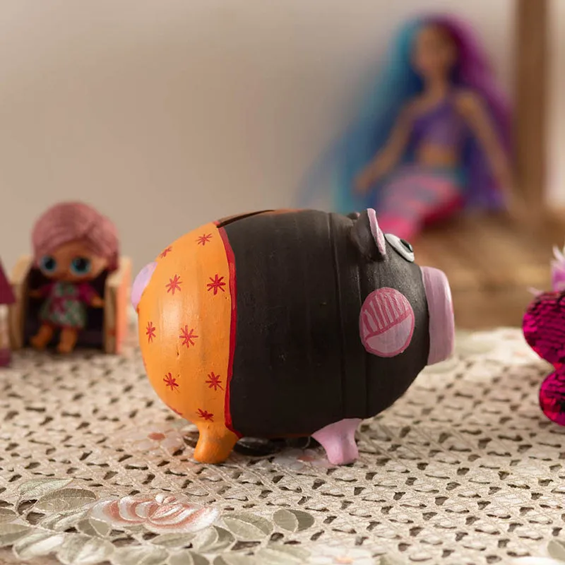 Coin Oink Terracotta Piggy Bank - Orange media 3