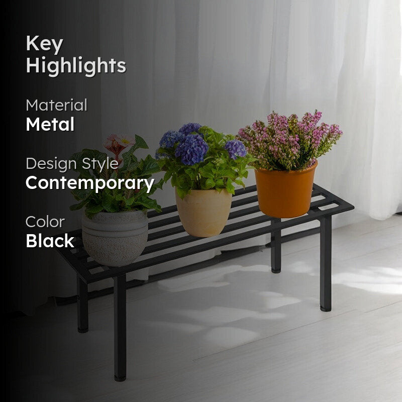 Planar Metal Planter (Black) - Set Of Four media 2