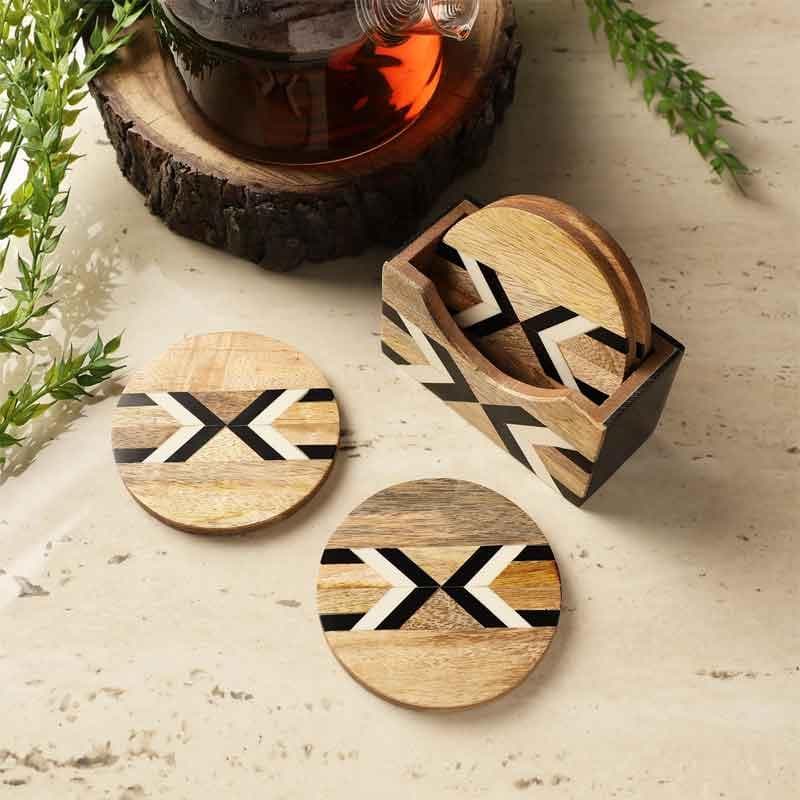 Teer Wooden Coaster - Set Of Four media 4