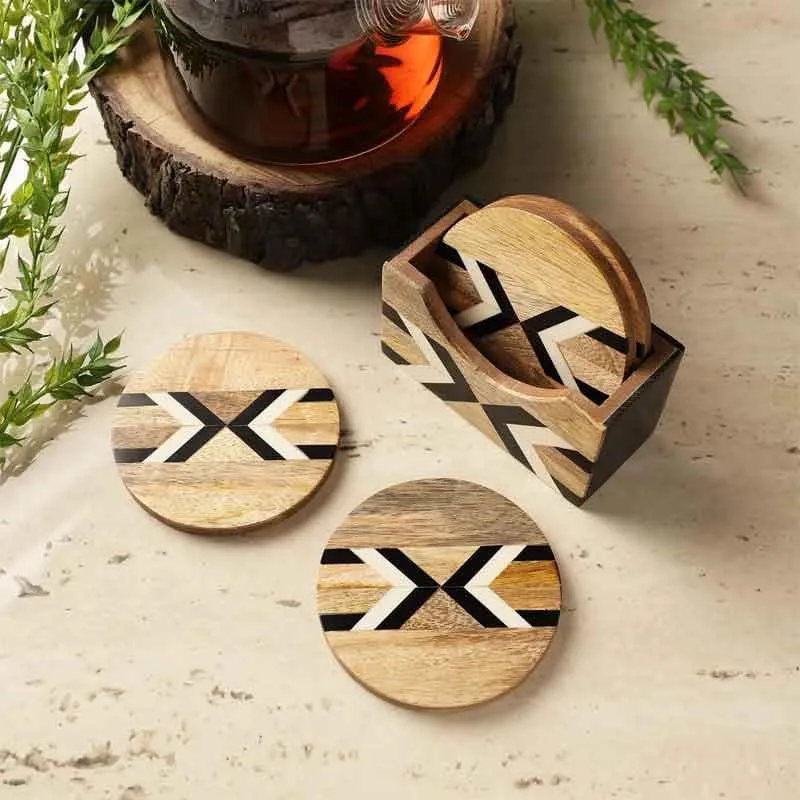 Teer Wooden Coaster - Set Of Four media 4