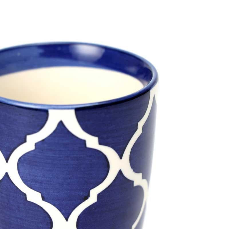 Blue Ceramic Coffee Mug (250 mL Each) - Set of Two media 5