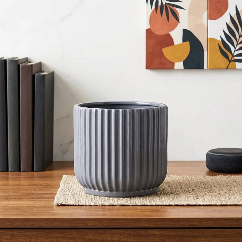 Ugaoo Phoenix Grey Ceramic Pot media 1