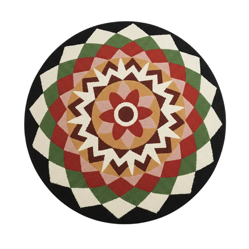 Onyx Mandala Rangoli Micro Fibe Rug media 1