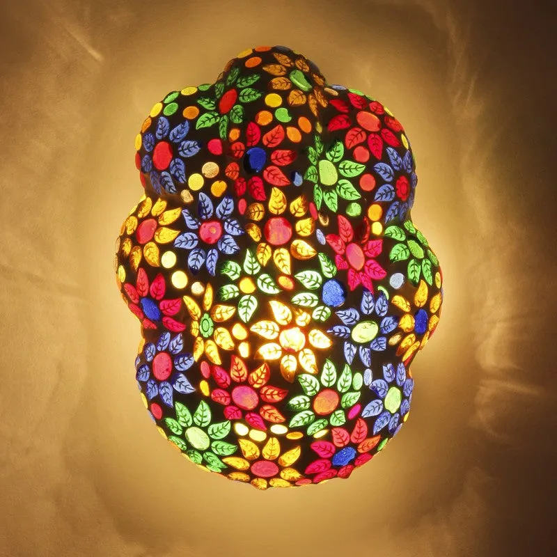 Divine Ganpati Glass Wall Lamp - Multicolor media 4