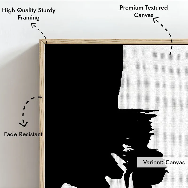 Strokes Of The Void Framed Canvas Archival Canvas Wall Painting - Natural Brown Frame media 5