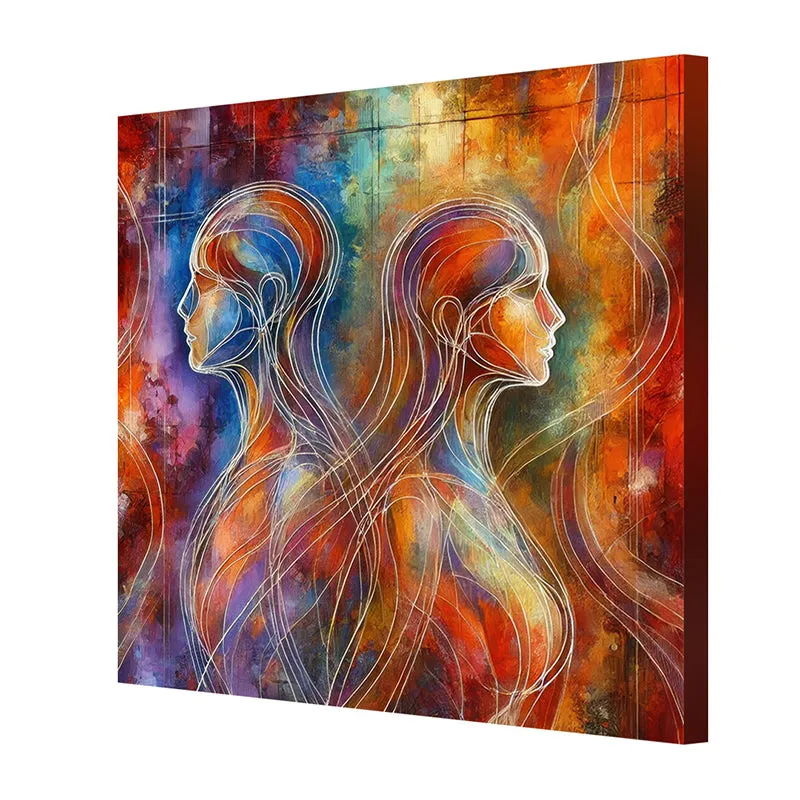 Twiny Women Wall Painting media 5