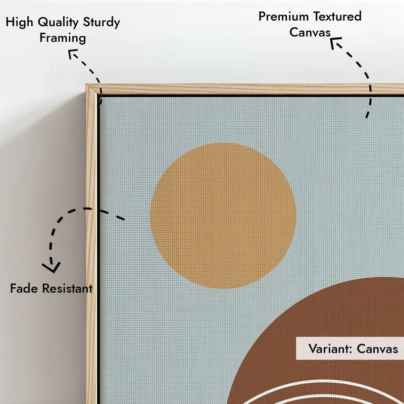 Rhythm Lines Canvas Wall Painting With Brown Frame media 8