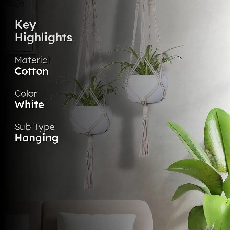 Emmeth Macrame Plant Hanger - Set Of Two media 2