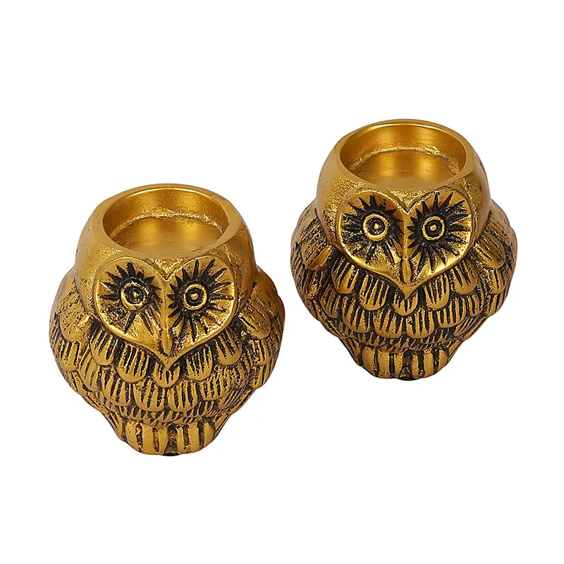 Hoot & Flame Tea Light Holder - Set Of Two media 3