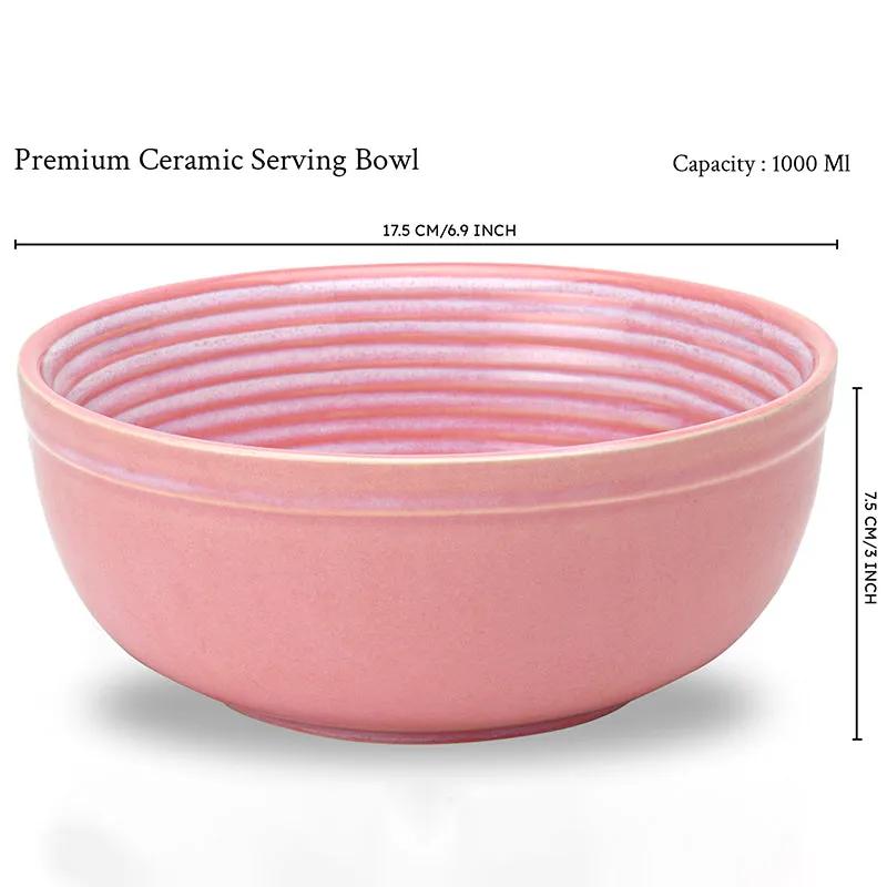 Terra Ridge Serving Bowl (Pink/1000 mL) - Set Of Two media 8