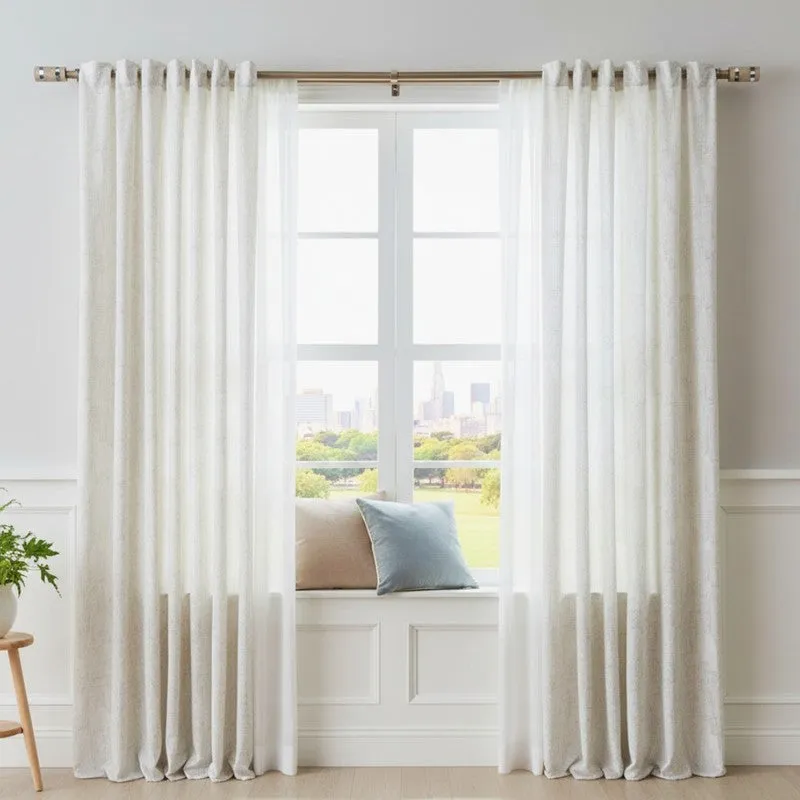 Sylvanora Extendable 1" Single Curtain Rod With Round Finial & Brackets media 4