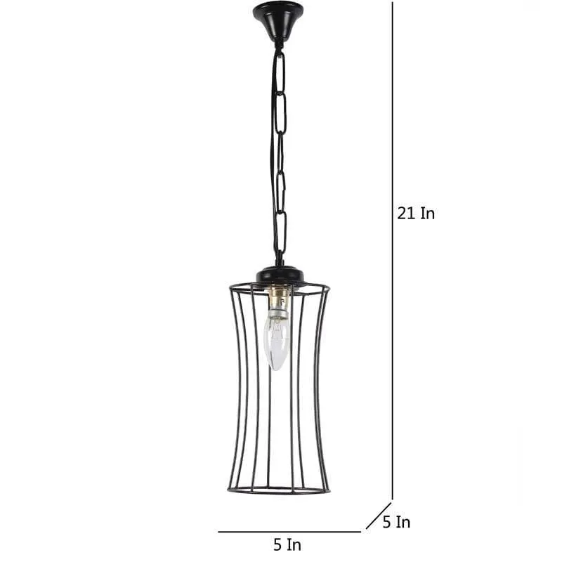 Curved Bottle Metal Ceiling Lamp media 7