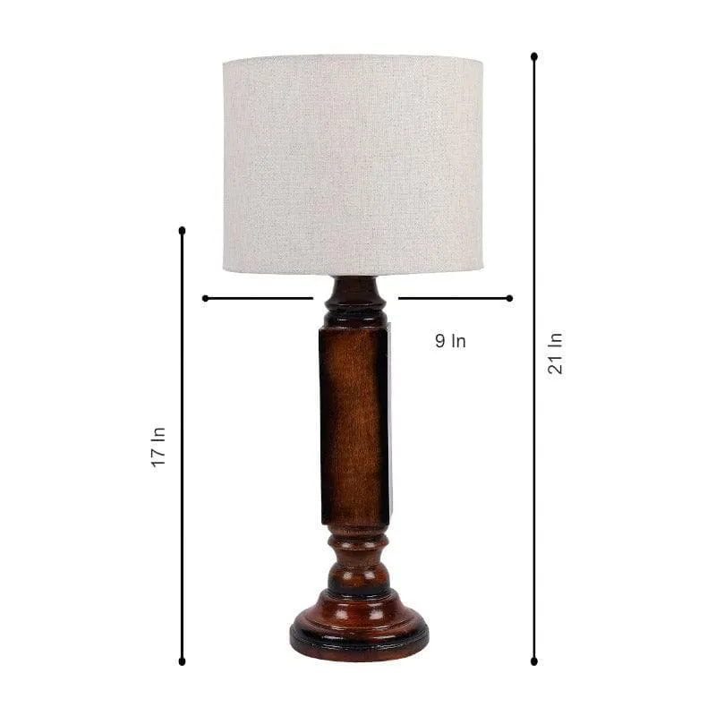 Pashe Lilian Fabric Table Lamp - White,Brown media 6